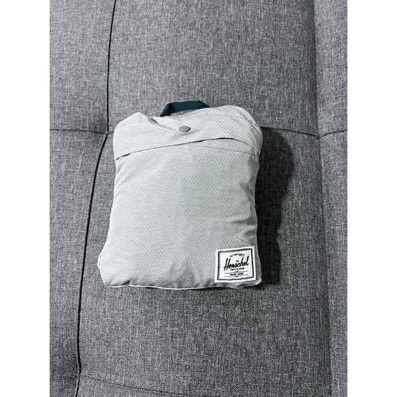 Herschel Jacket Men Medium‎ Gray Voyage Anorack Windbreaker Compact - Picture 11 of 14